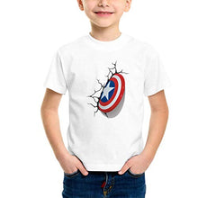 Load image into Gallery viewer, More &amp; More Unisex-Child Regular Fit Captain America Printed Tshirt